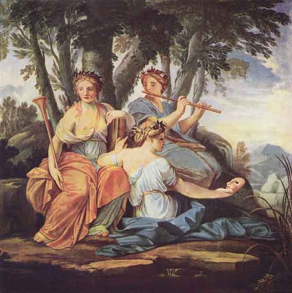 The Muses Clio, Euterpe and Thalia Eustache Le Sueur 1640/5