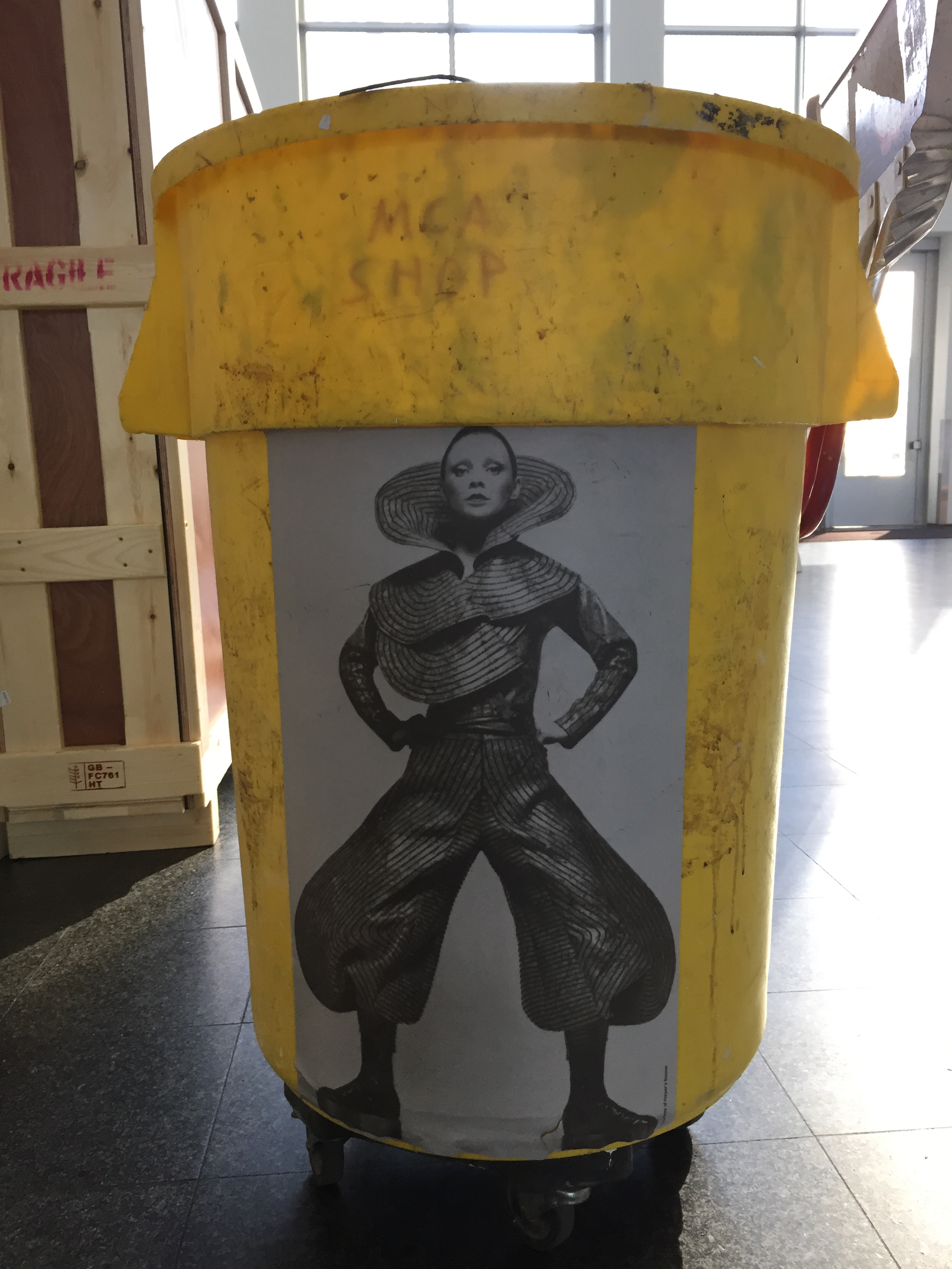 Bowie Garbage Can MCA Photo by Michael J. Kramer