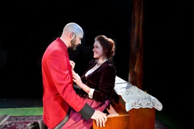 Vance Smith as Vershinin and Lindsey Gavel as Masha in The Hypocrites Three Sisters